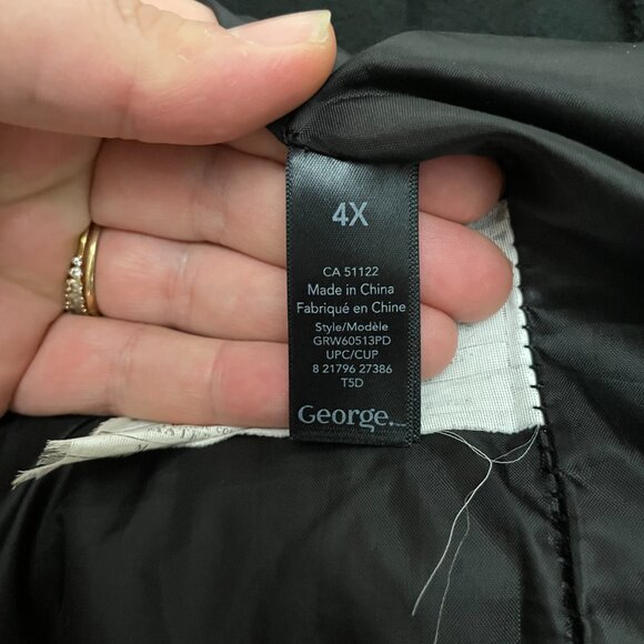 Black Puffer Winter Jacket Size Women's Plus 4X - Picture 9 of 10